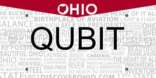 QUBIT Ohio License Plate