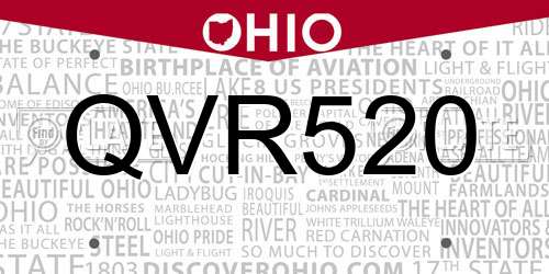QVR520 Ohio License Plate