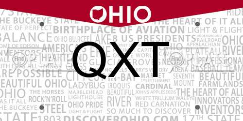 QXT Ohio License Plate