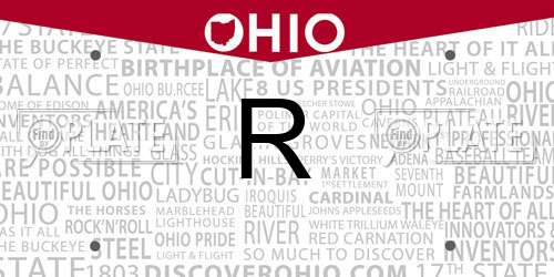 R Ohio License Plate