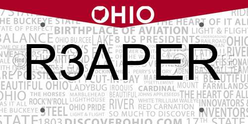 R3APER Ohio License Plate