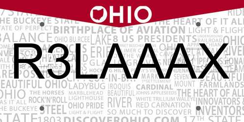R3LAAAX Ohio License Plate