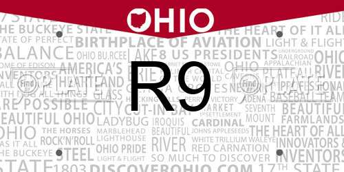 R9 Ohio License Plate