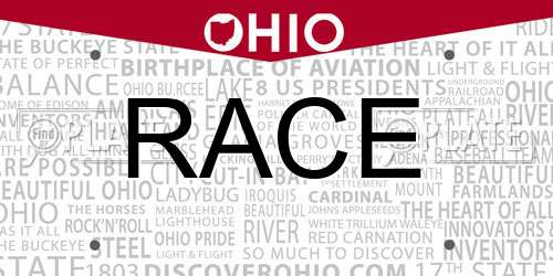 RACE Ohio License Plate