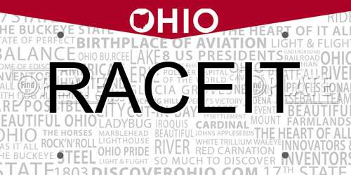 RACEIT Ohio License Plate