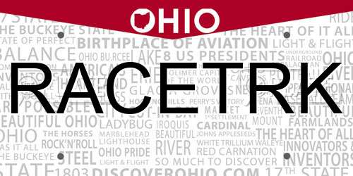 RACETRK Ohio License Plate