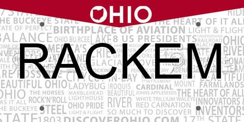 RACKEM Ohio License Plate