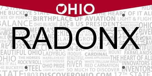 RADONX Ohio License Plate
