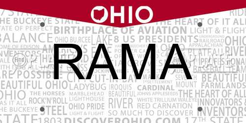RAMA Ohio License Plate
