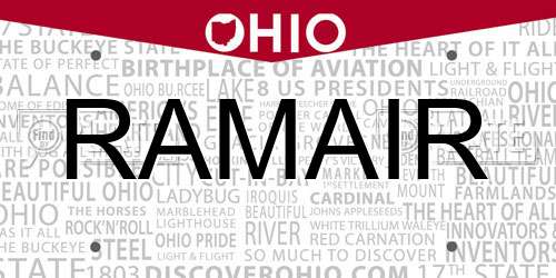 RAMAIR Ohio License Plate