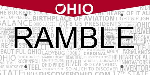 RAMBLE Ohio License Plate