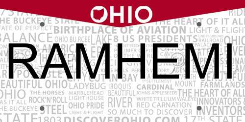 RAMHEMI Ohio License Plate