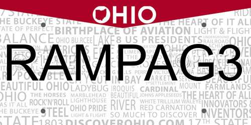 RAMPAG3 Ohio License Plate