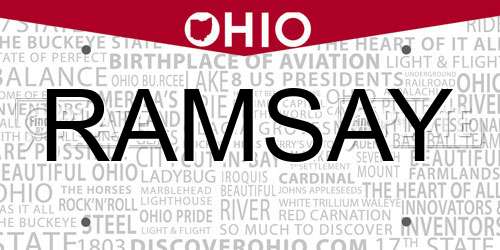 RAMSAY Ohio License Plate