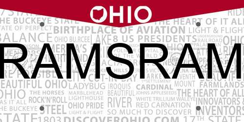 RAMSRAM Ohio License Plate