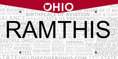 RAMTHIS Ohio License Plate
