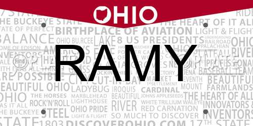RAMY Ohio License Plate