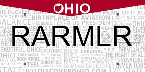 RARMLR Ohio License Plate