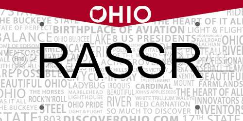 RASSR Ohio License Plate