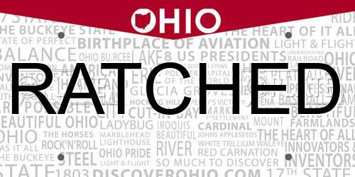 RATCHED Ohio License Plate
