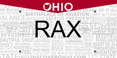 RAX Ohio License Plate