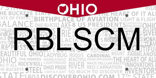 RBLSCM Ohio License Plate