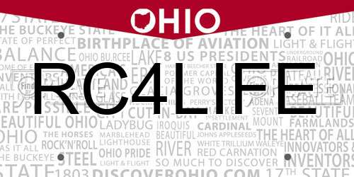 RC4LIFE Ohio License Plate