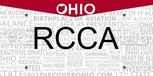 RCCA Ohio License Plate