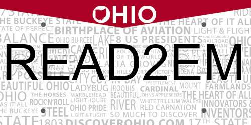 READ2EM Ohio License Plate