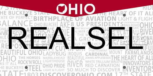 REALSEL Ohio License Plate
