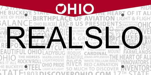 REALSLO Ohio License Plate