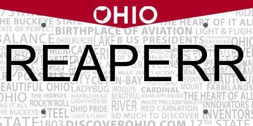 REAPERR Ohio License Plate