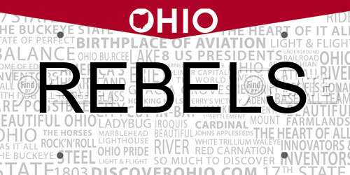 REBELS Ohio License Plate