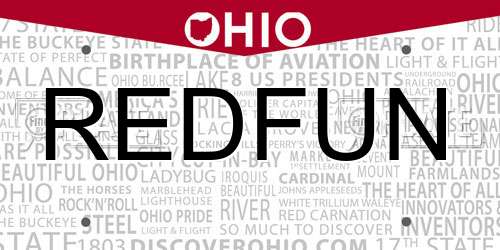 REDFUN Ohio License Plate