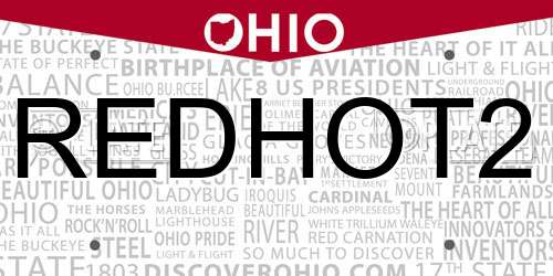 REDHOT2 Ohio License Plate