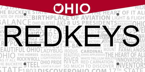 REDKEYS Ohio License Plate