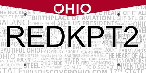 REDKPT2 Ohio License Plate