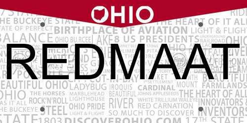 REDMAAT Ohio License Plate