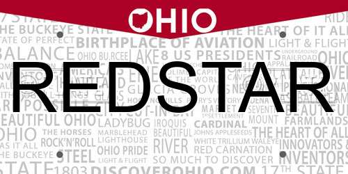 REDSTAR Ohio License Plate