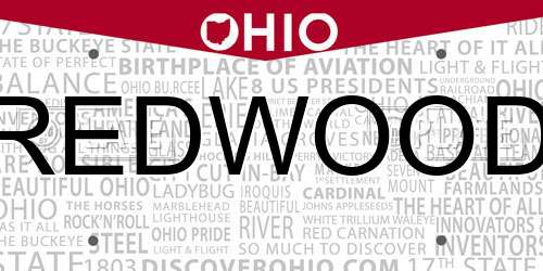REDWOOD Ohio License Plate