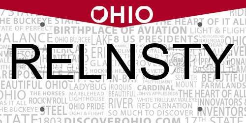 RELNSTY Ohio License Plate