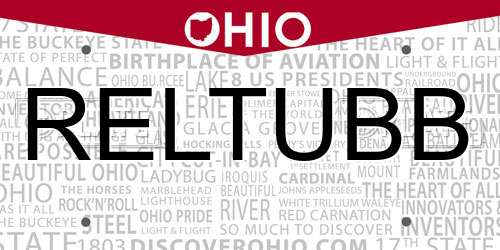 RELTUBB Ohio License Plate