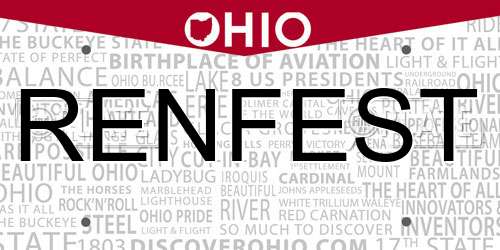 RENFEST Ohio License Plate