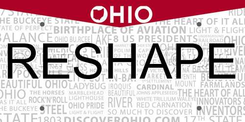 RESHAPE Ohio License Plate