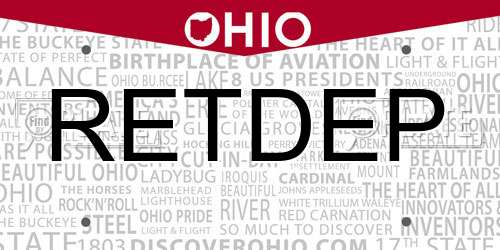 RETDEP Ohio License Plate