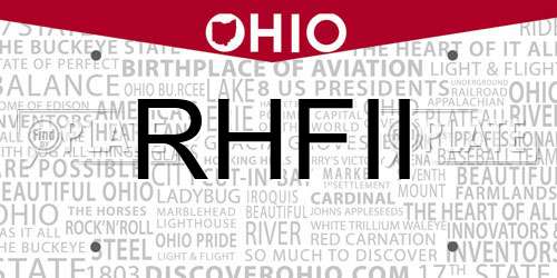 RHFII Ohio License Plate
