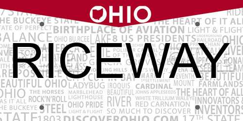 RICEWAY Ohio License Plate