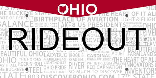 RIDEOUT Ohio License Plate