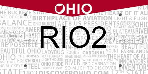 RIO2 Ohio License Plate