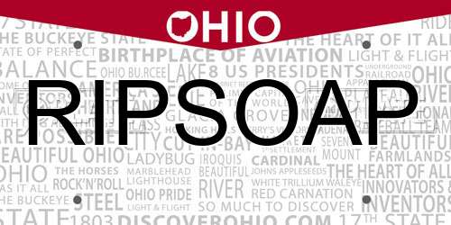 RIPSOAP Ohio License Plate